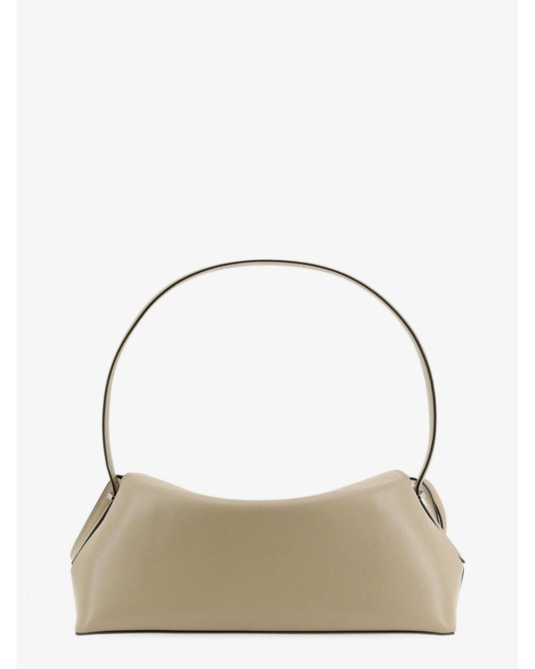 Totême  Natural T-Lock Hammered Leather Crossbody Bag