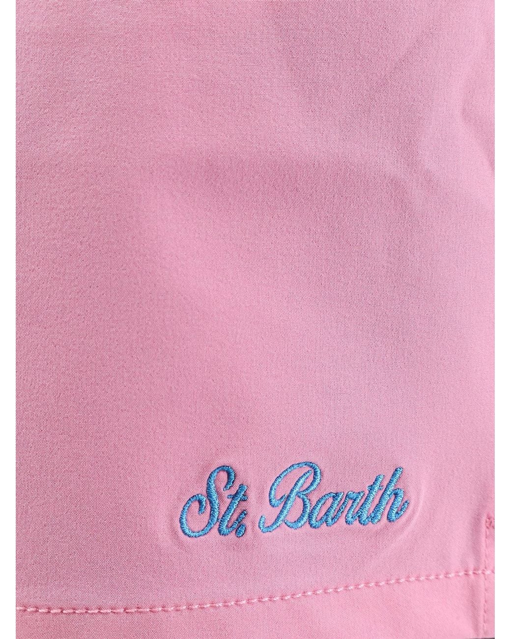 Mc2 Saint Barth Pink Swim Trunks Recycled Nylon for men