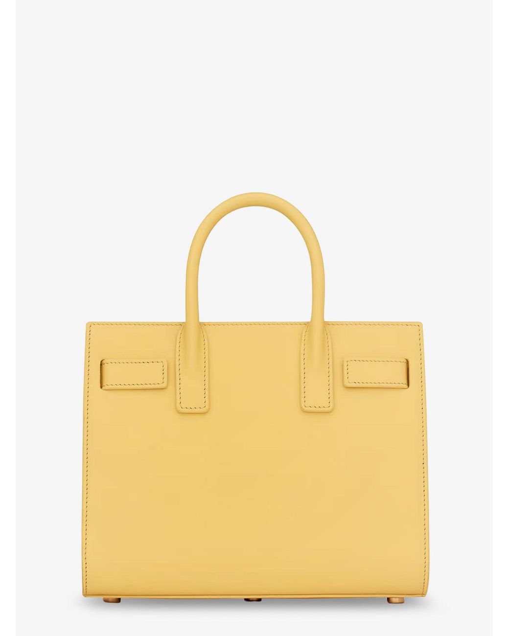 Saint Laurent Yellow Sac De Jour Nano Leather Crossbody Bag