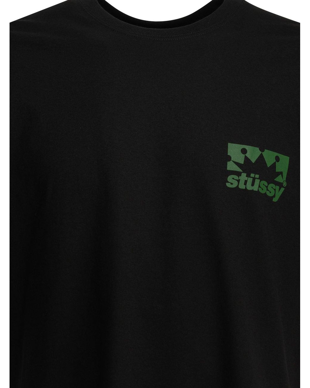 Stussy Black Cotton T-Shirt for men