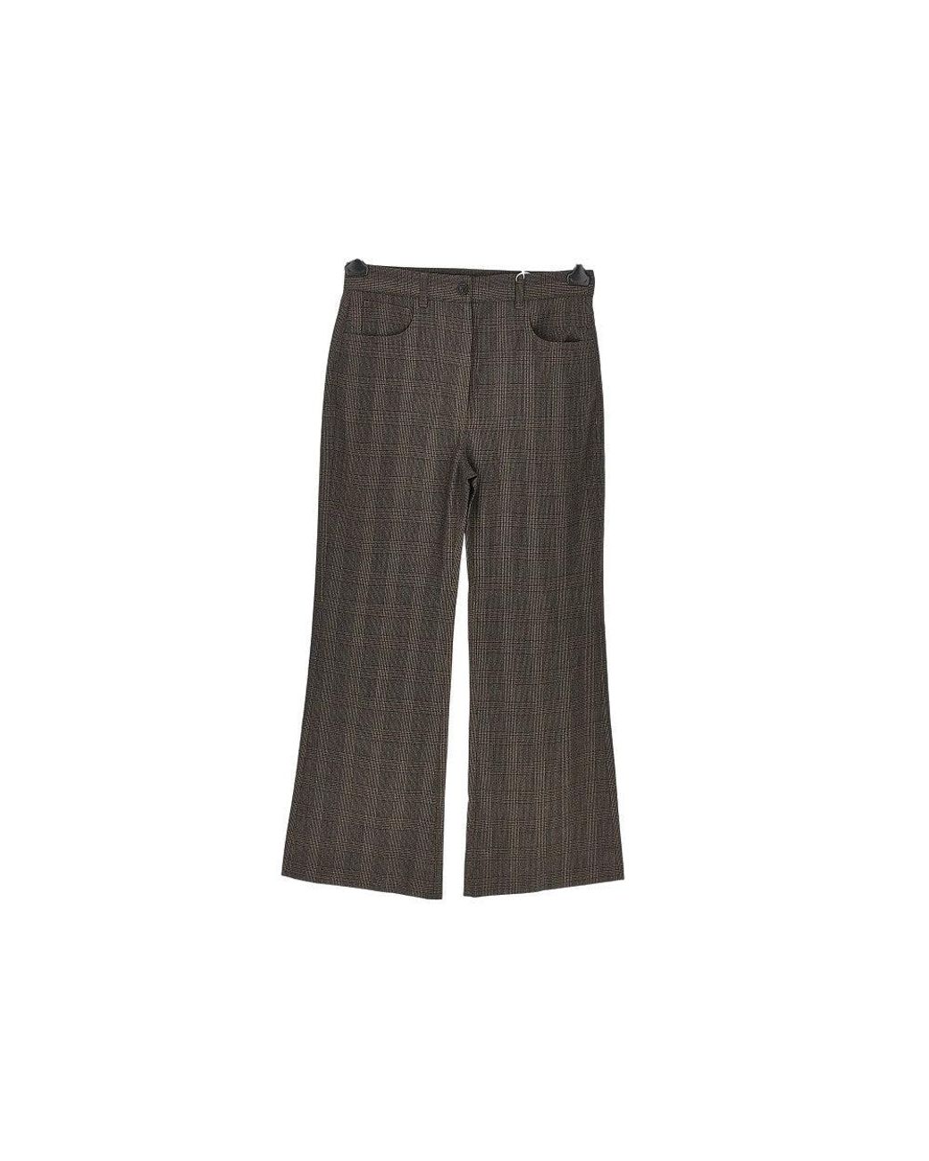 Acne Gray Prince Of Wales Flared Pants