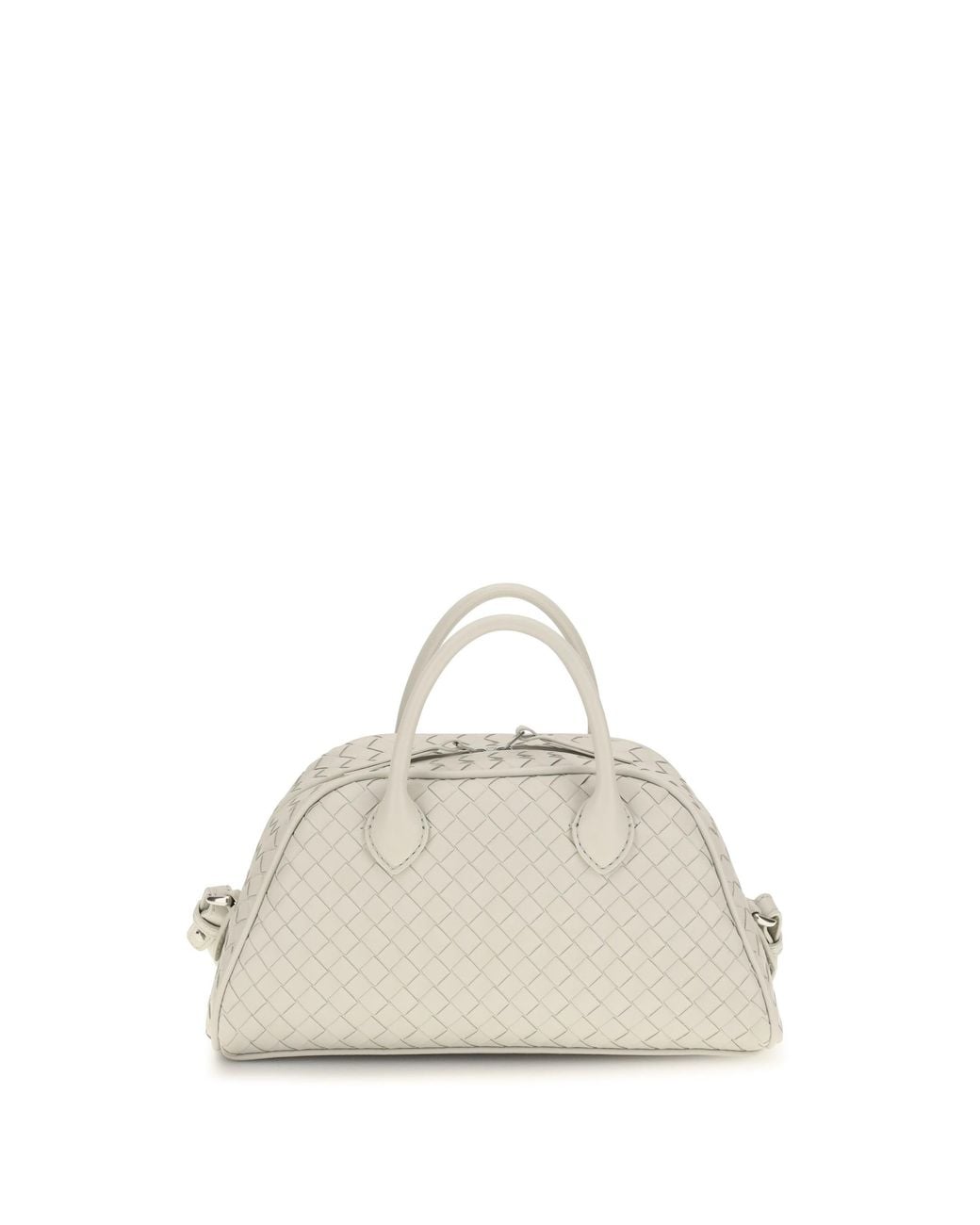 Bottega Veneta White Intrecciato Leather Shoulder Bag Silica for men