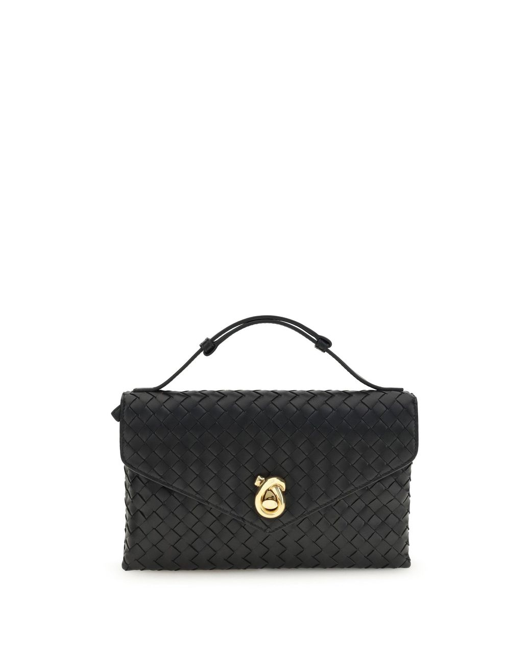 Bottega Veneta Black Knot Lock Shoulder Bag