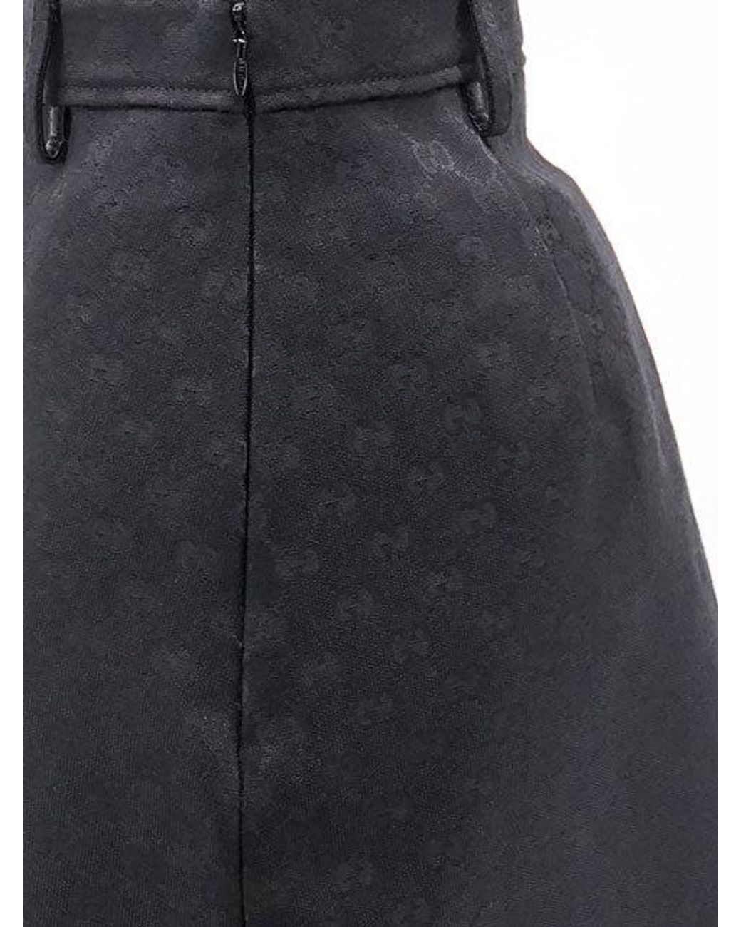 Gucci Blue Primavera Gg Cotton Blend Mini Skirt