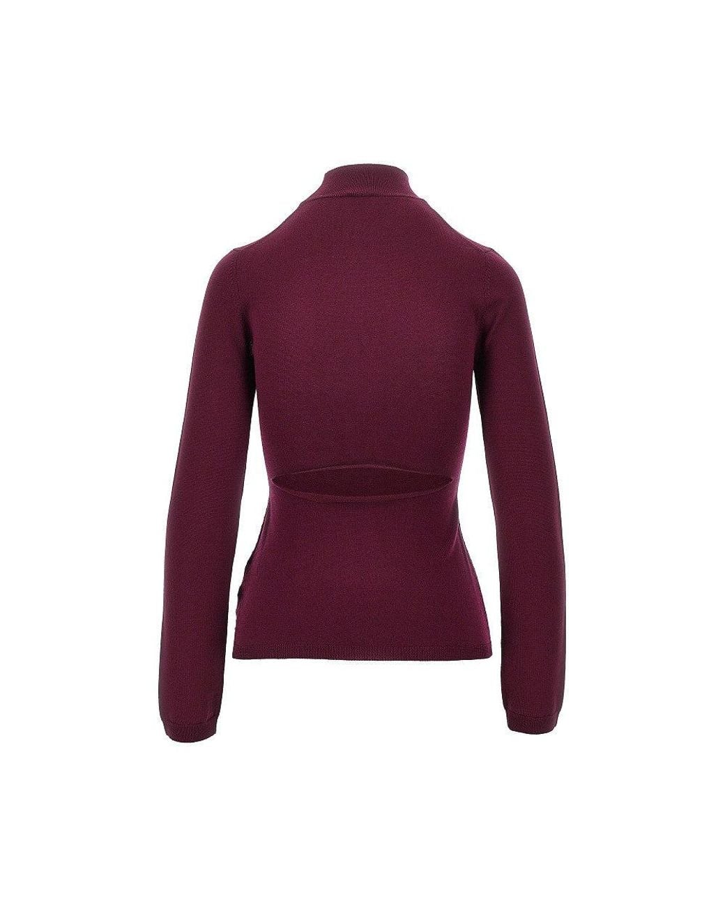 Jil Sander Purple Wool Sweater