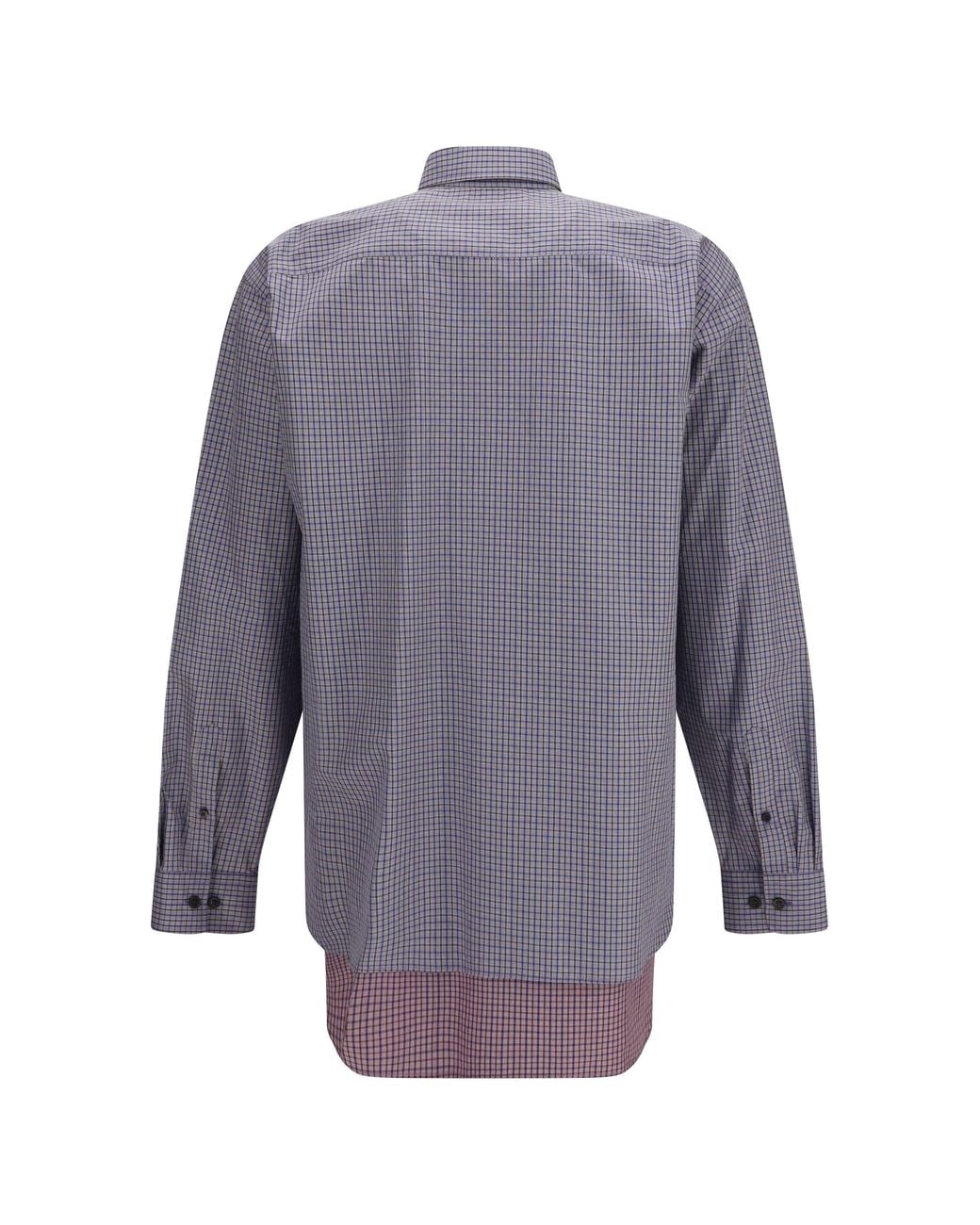 Dries Van Noten Purple Camber Double-Layer Shirt for men