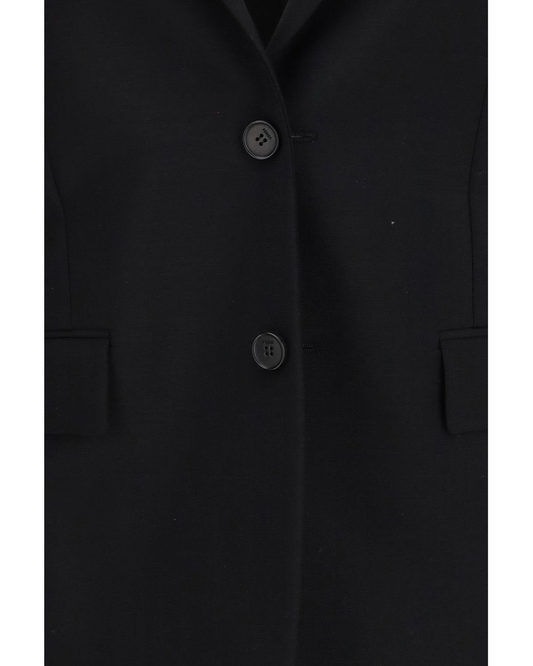 Fendi Black Kid Mohair Blazer