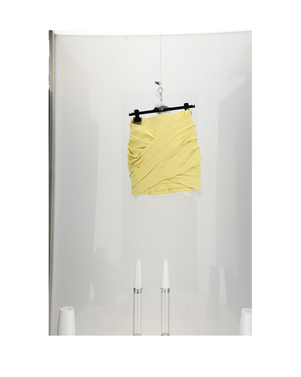 Céline Gray Mini Skirt Draped Viscose