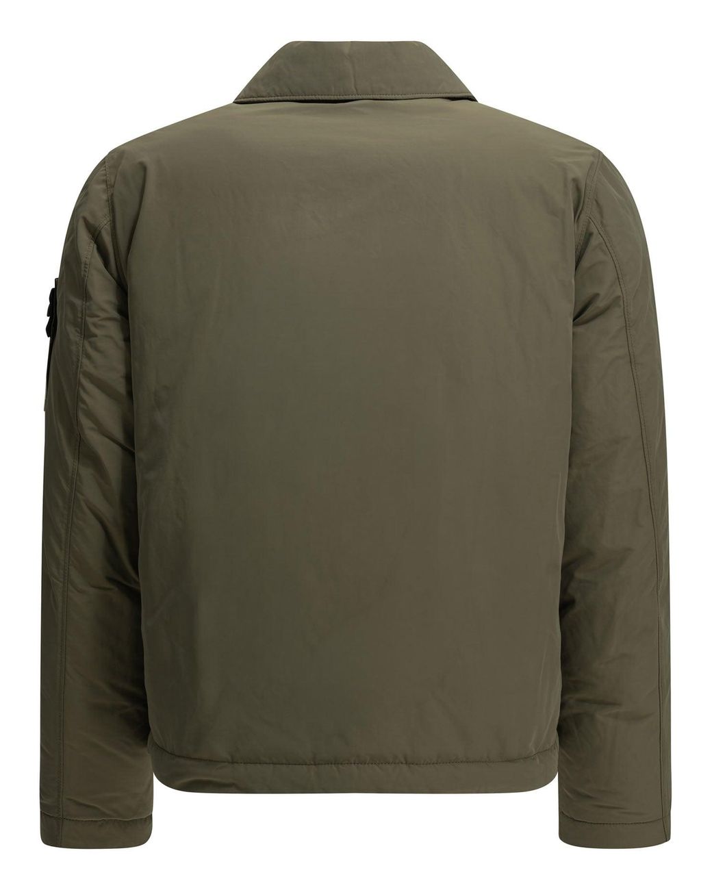 Stone Island Green Short Coat With Logo for men