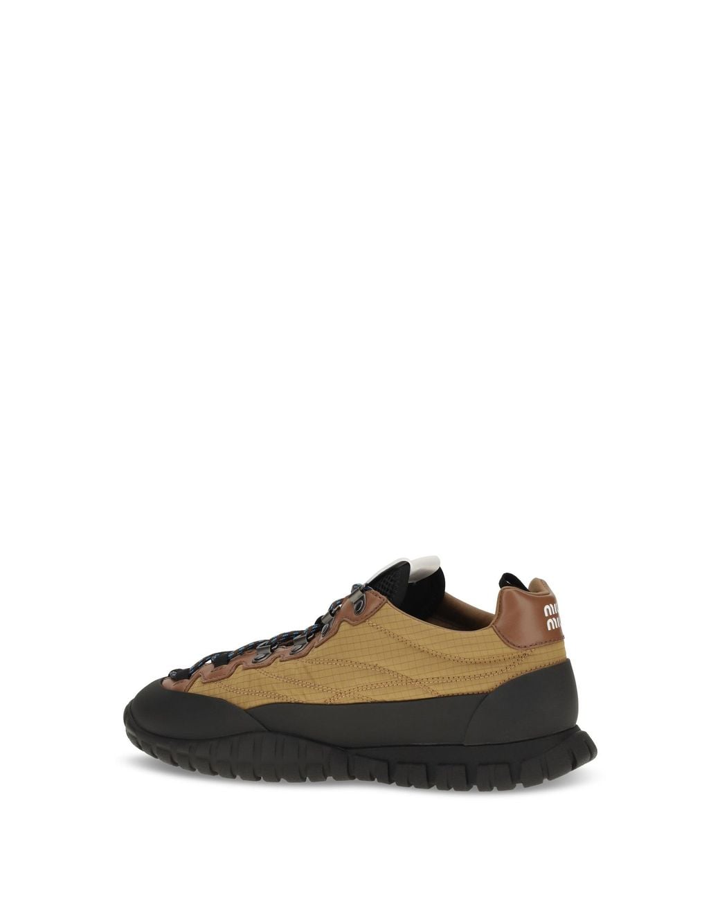 Miu Miu Yellow Ripstop Sneakers Senape