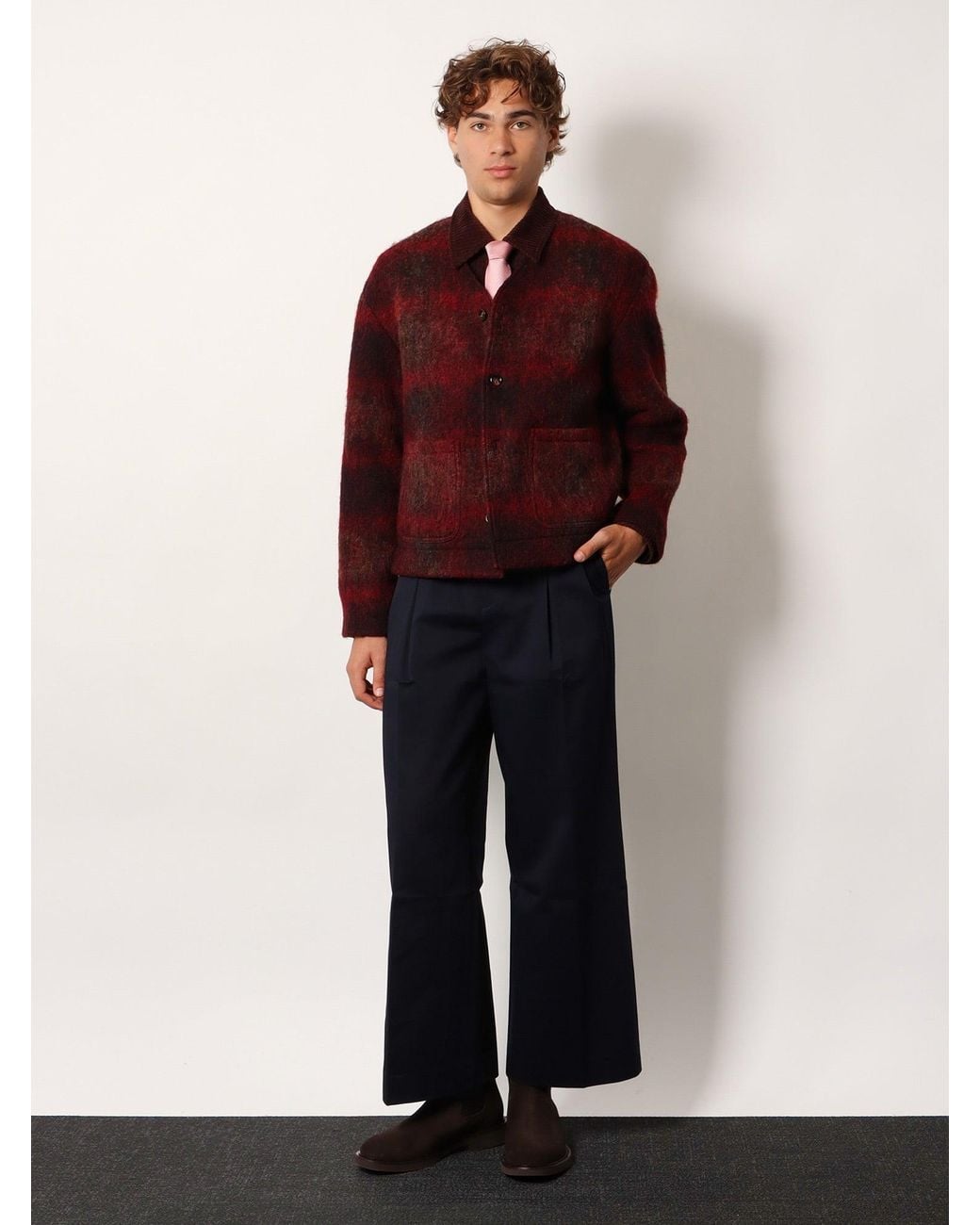 TONYWACK Red Italian Fabric Blazer for men