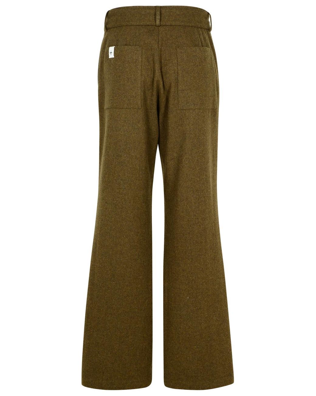 Jil Sander Green Wool Flannel Pants