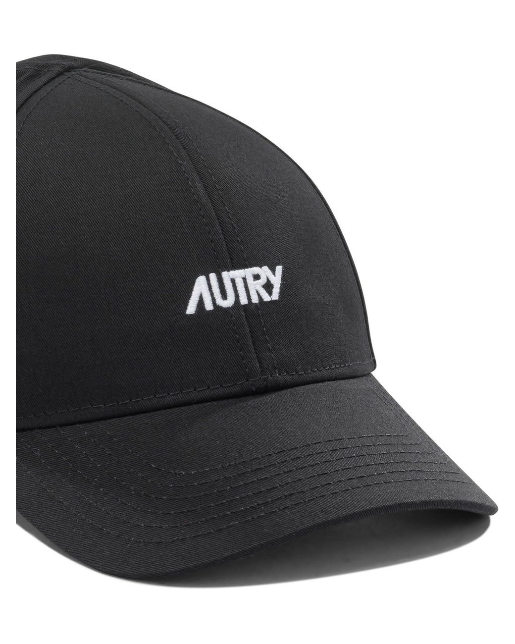 Autry Black Cotton Hat for men
