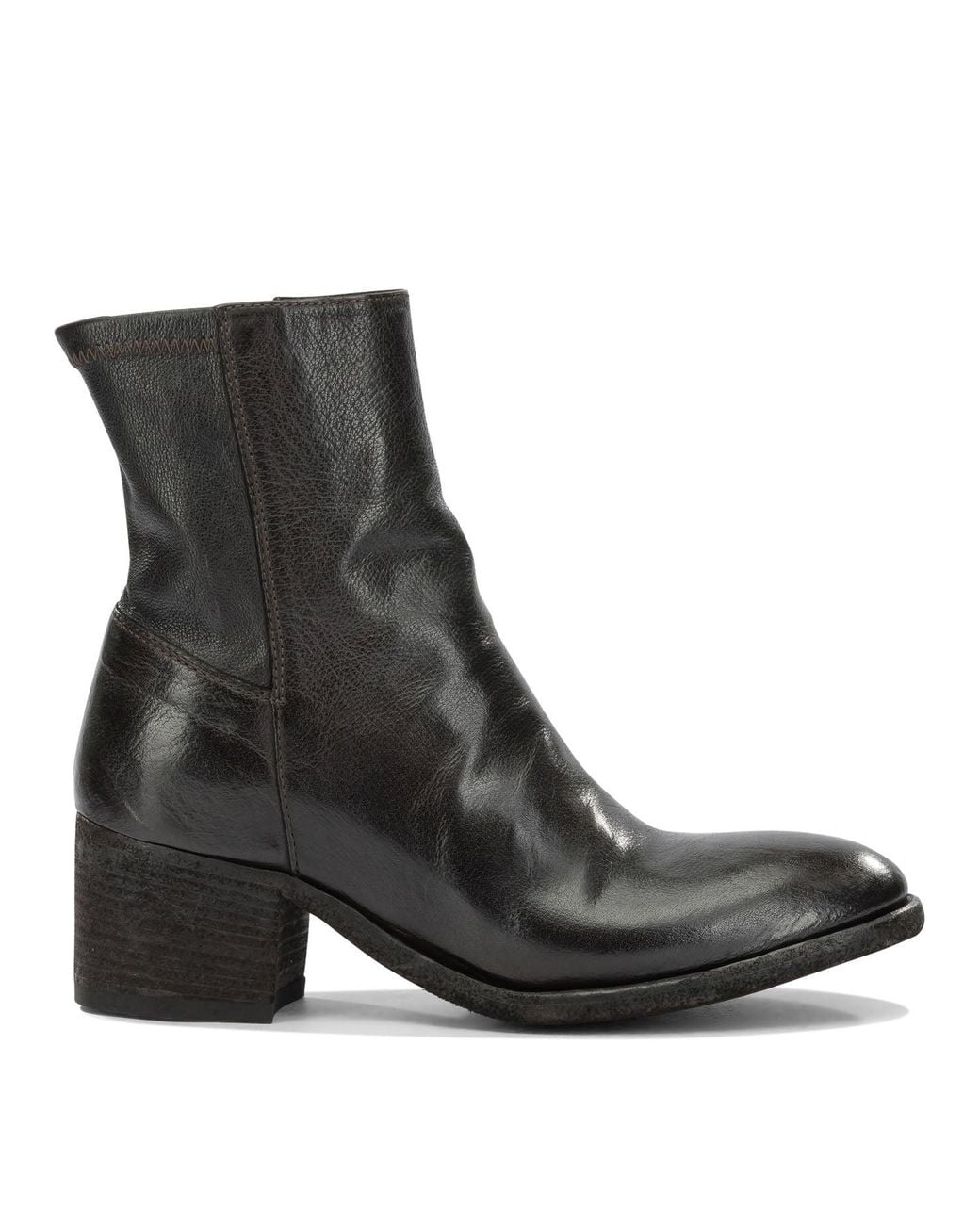 Officine Creative Black Denner 127 Ankle Boots