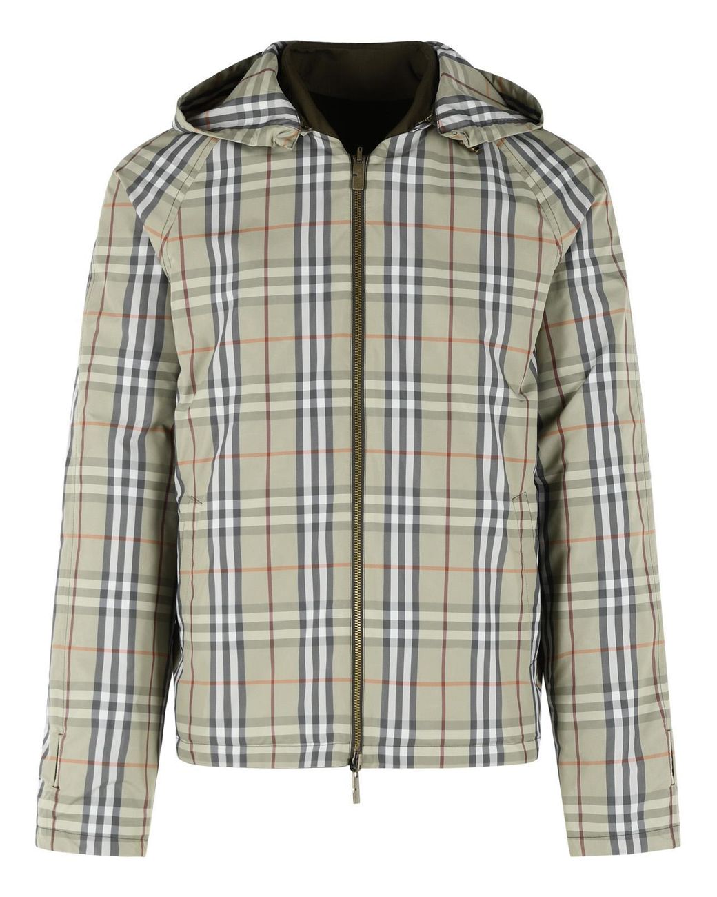 Burberry Green Reversible Cotton 'Check' Jacket for men