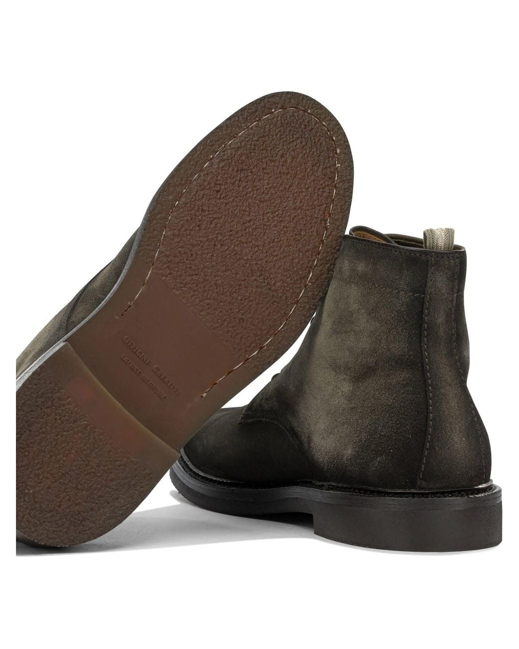 Officine Creative Brown "Hopkins Flexi 203" Lace-Up Ankle Boots for men