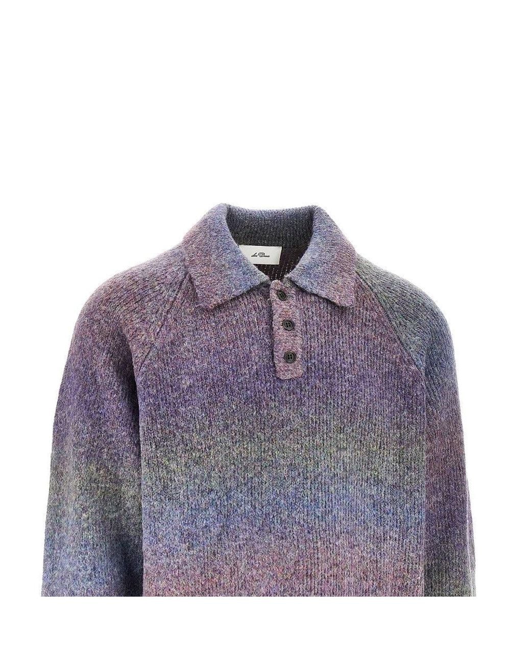 Les Deux Purple Gradient Knitted Polo for men