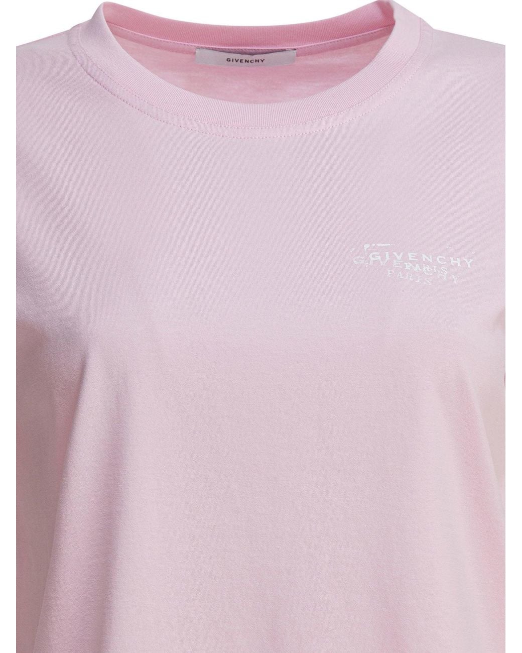 Givenchy Pink "Fitted" Crew-Neck T-Shirt