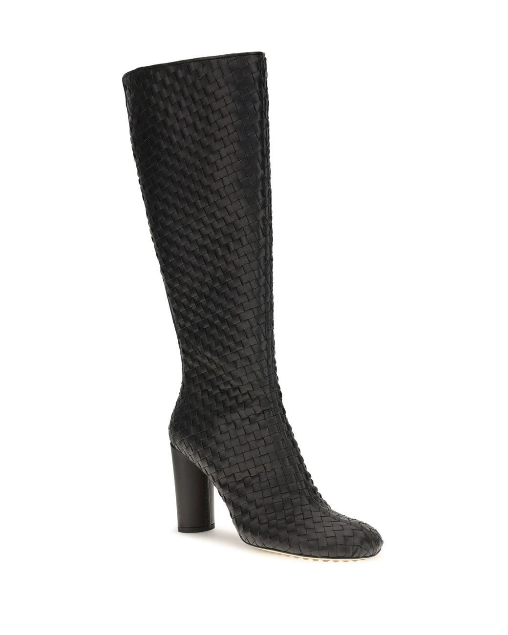 Bottega Veneta Black Cherry Intrecciato High Boots