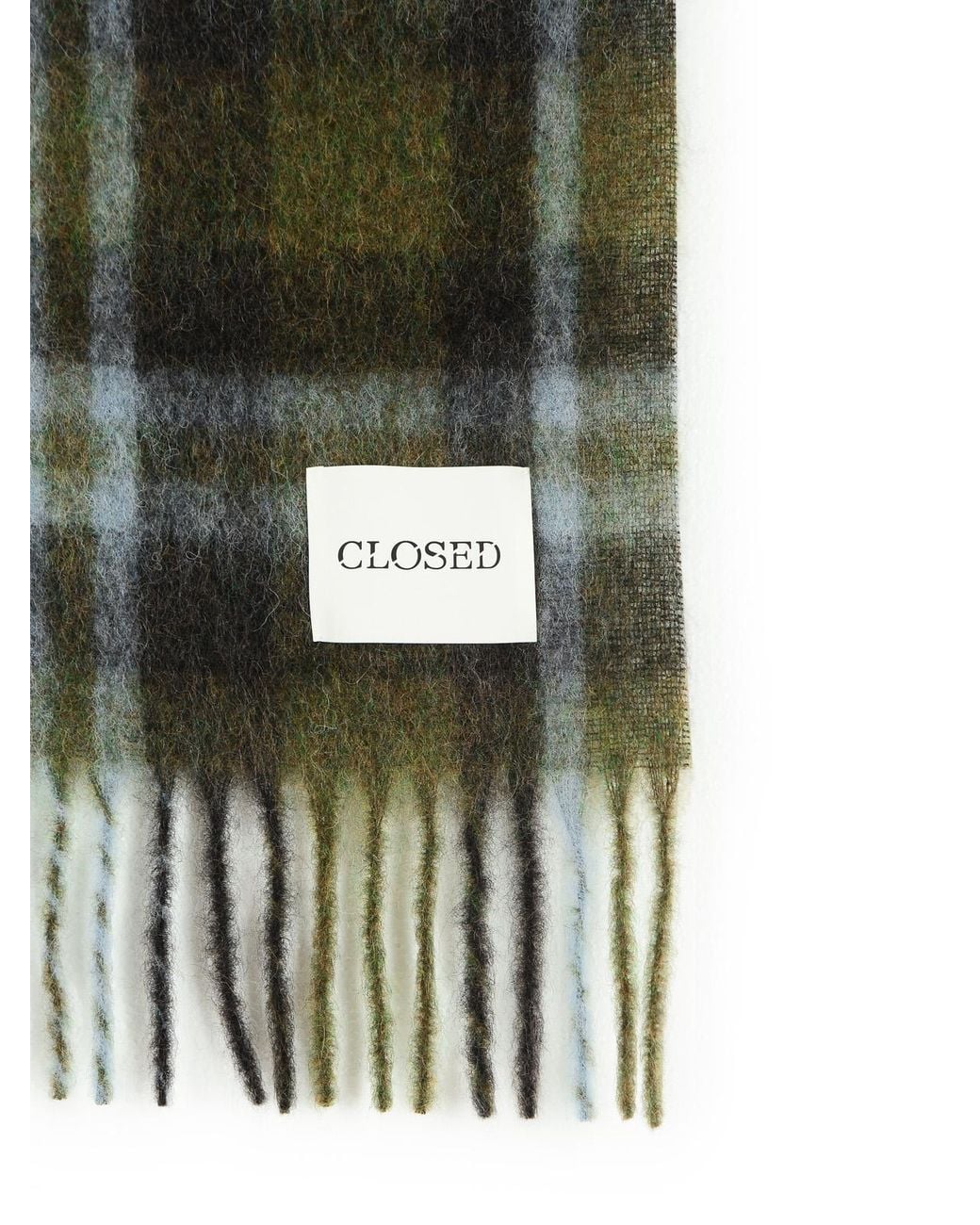 Closed Green Wool Blend Scarf