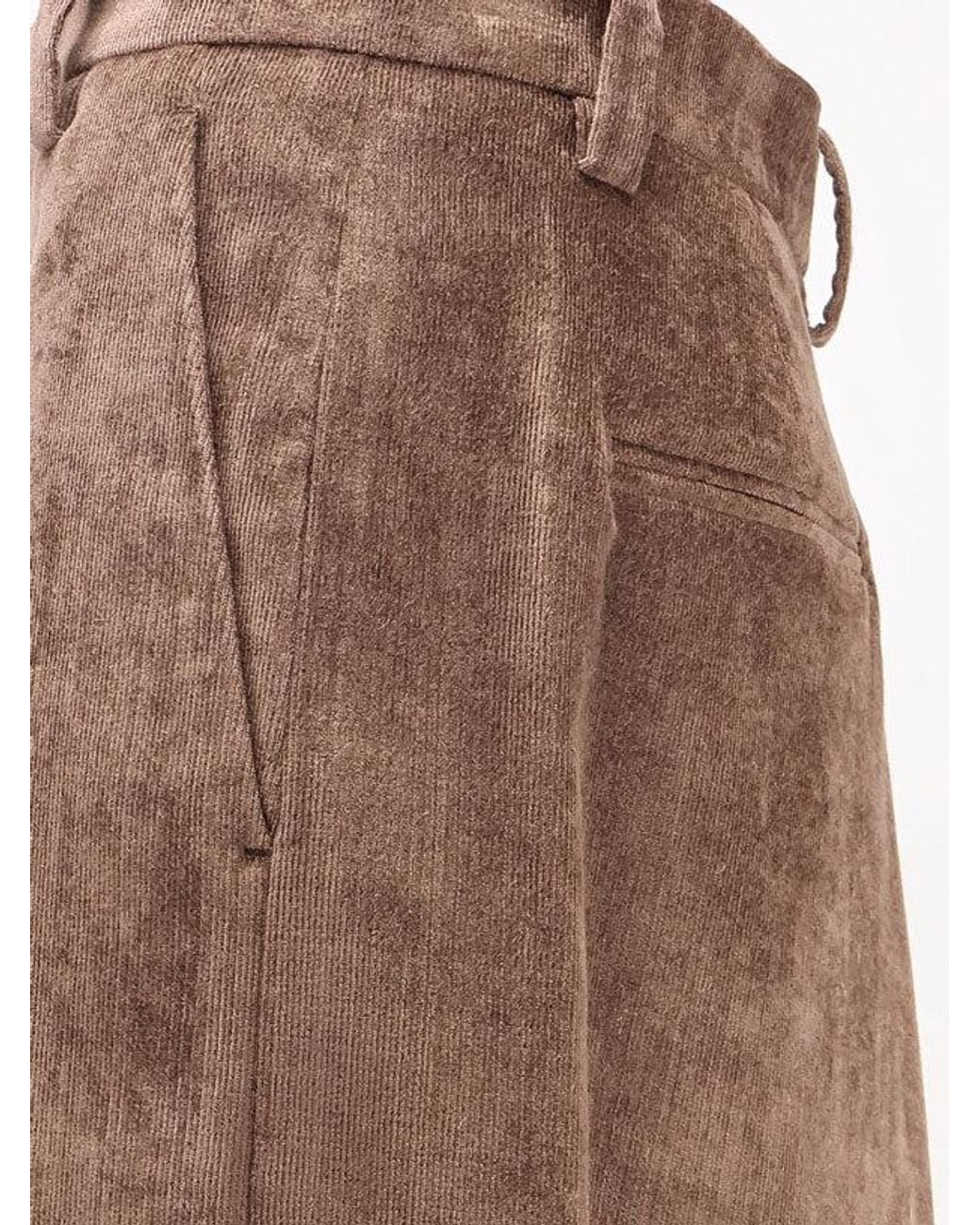 Brunello Cucinelli Brown Velvet Skirt With Monili Detail