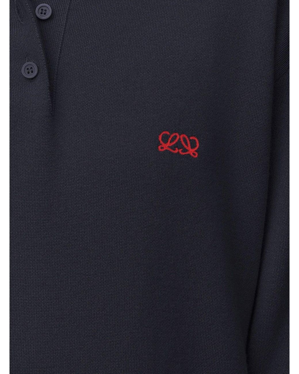 Loewe Blue Cashmere Silk Blend Sweater