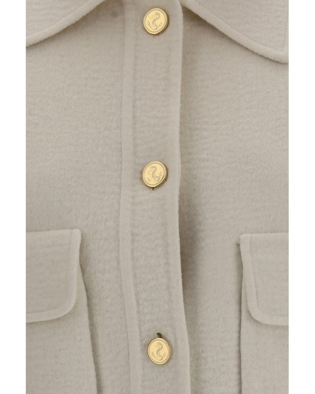 Thom Browne White Wool And Cashmere Bell-Sleeve Jacket
