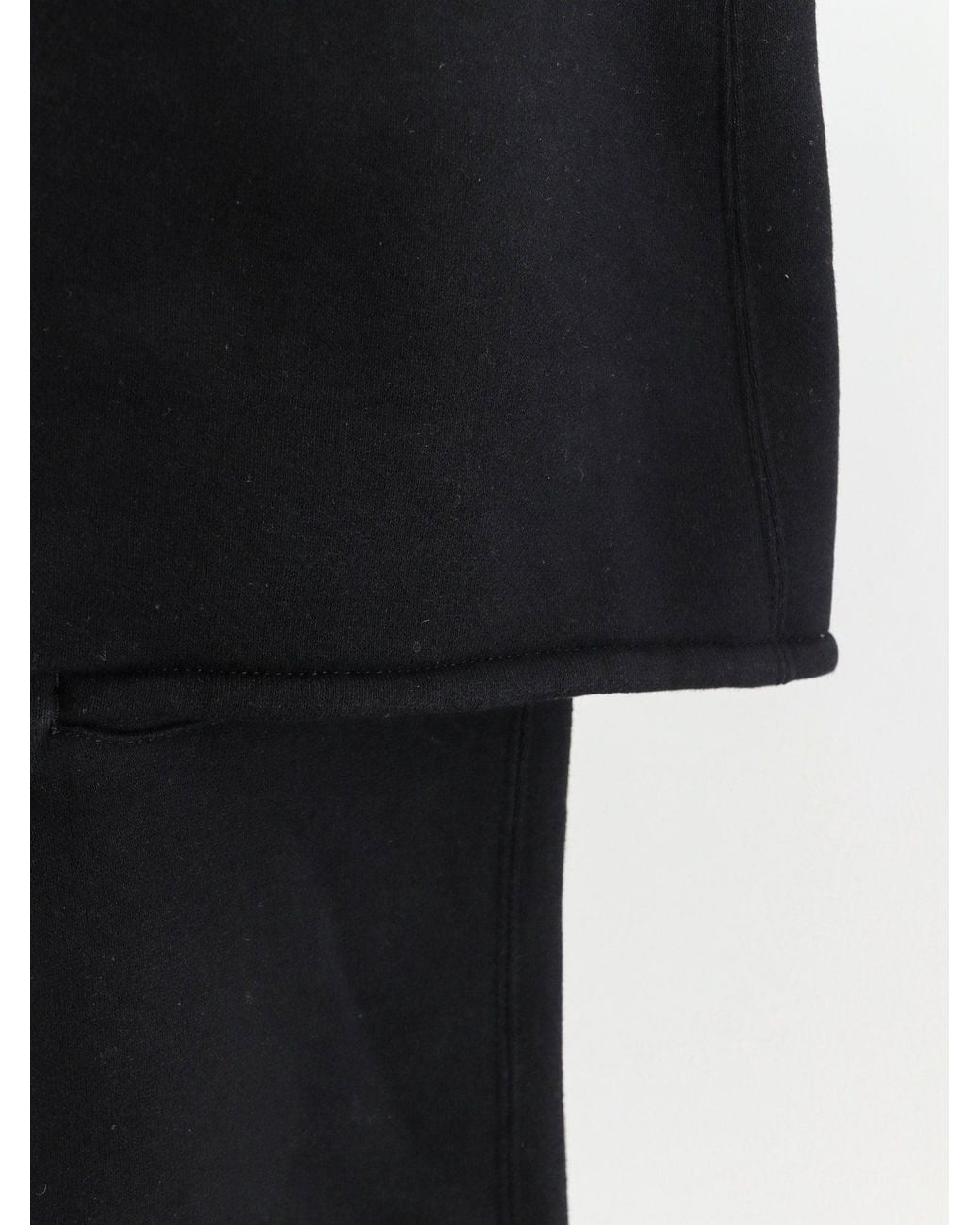 Sacai Black Cotton Trousers With A Layered Trompe L'Oeil Design