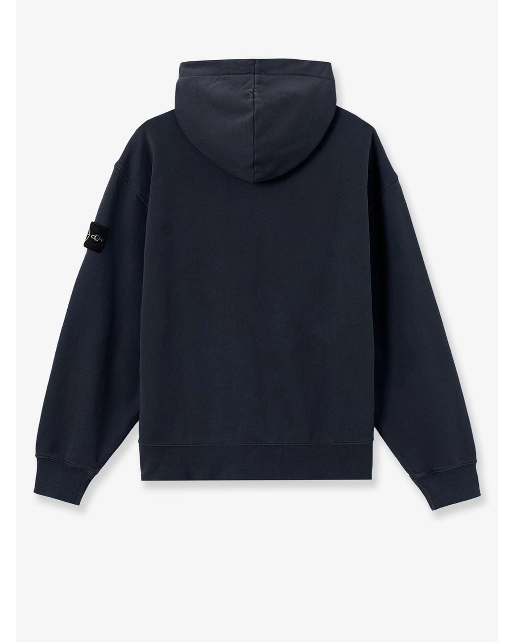 Stone Island Blue Oversize Biologic Cotton Sweatshirt With Zip for men