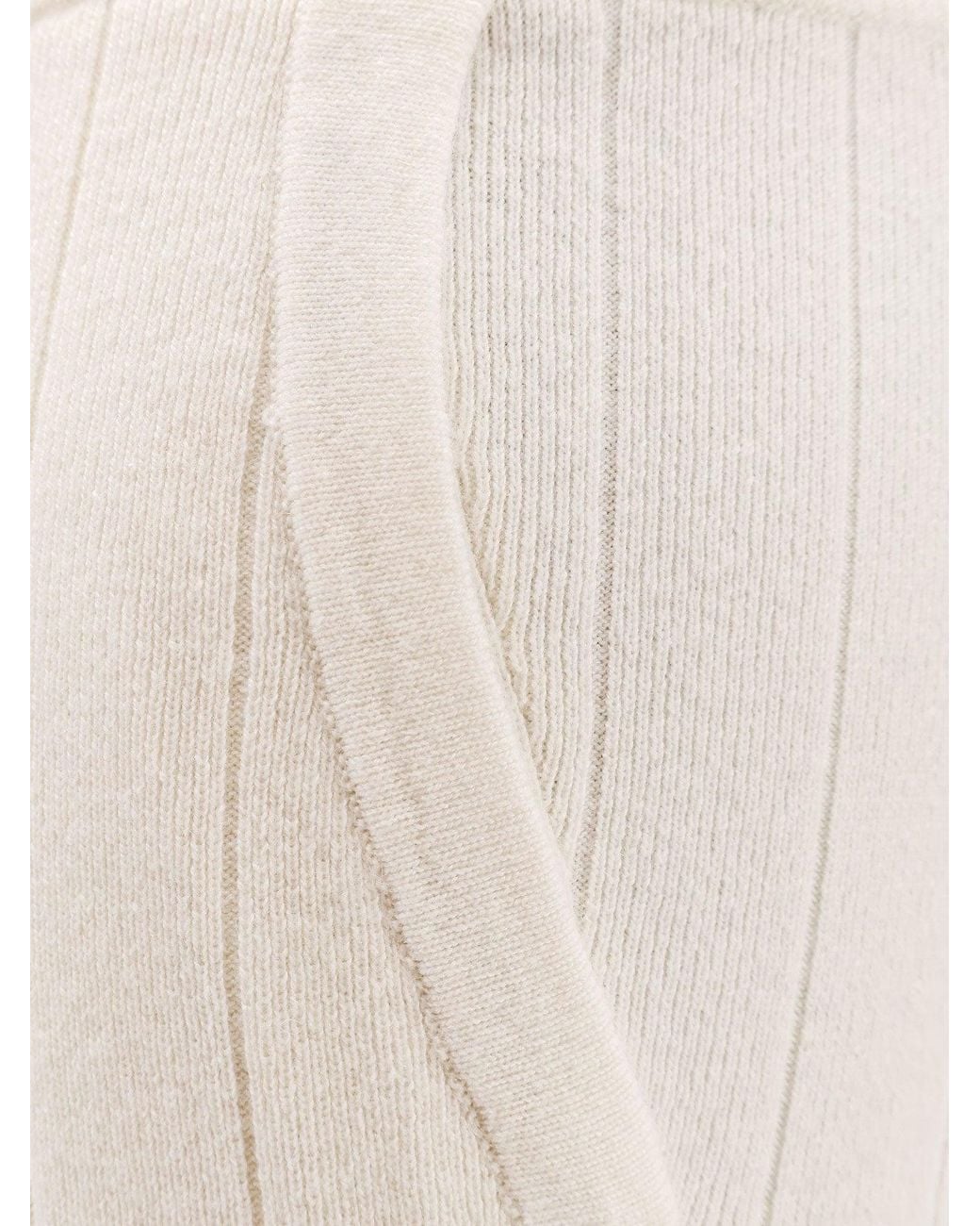 Max Mara White Jardin Cashmere Trousers