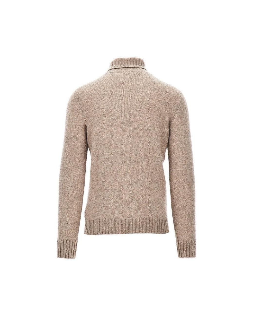 Piacenza 1733 Natural Cashmere-Blend Turtleneck Sweater for men