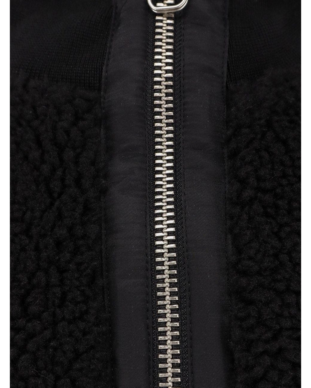 Oamc Peacemaker Black Fleece Synthetic Fur Bomber for men