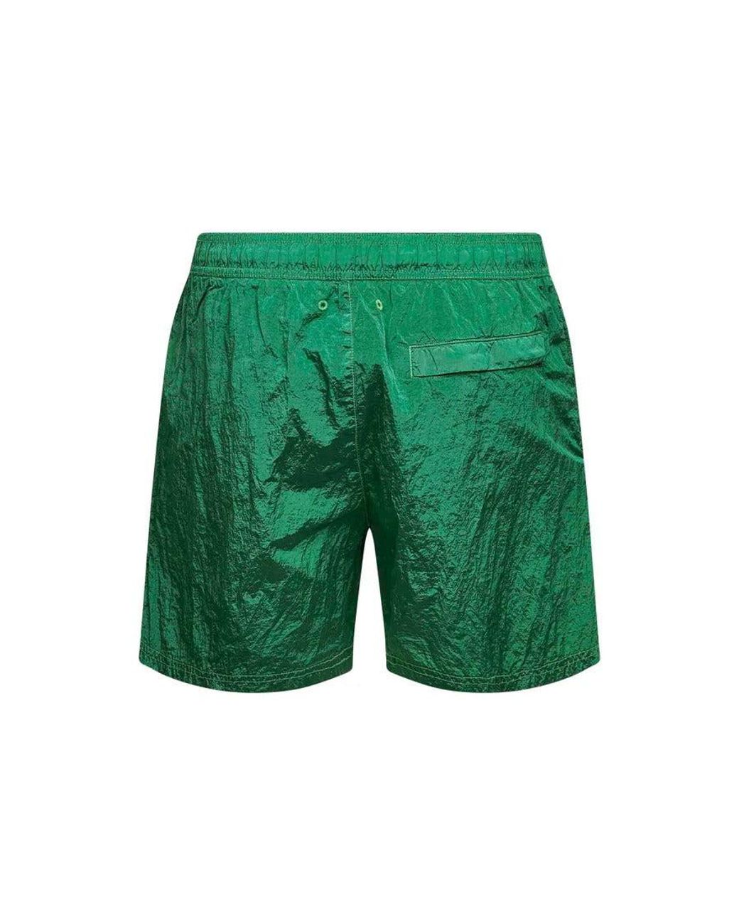 Stone Island Green Swimwear Shorts for men