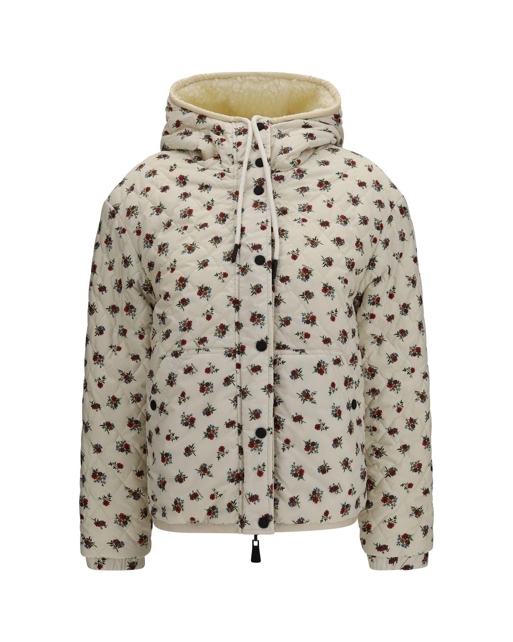 Moncler Metallic Reversible Bouclé Jacket Ivory