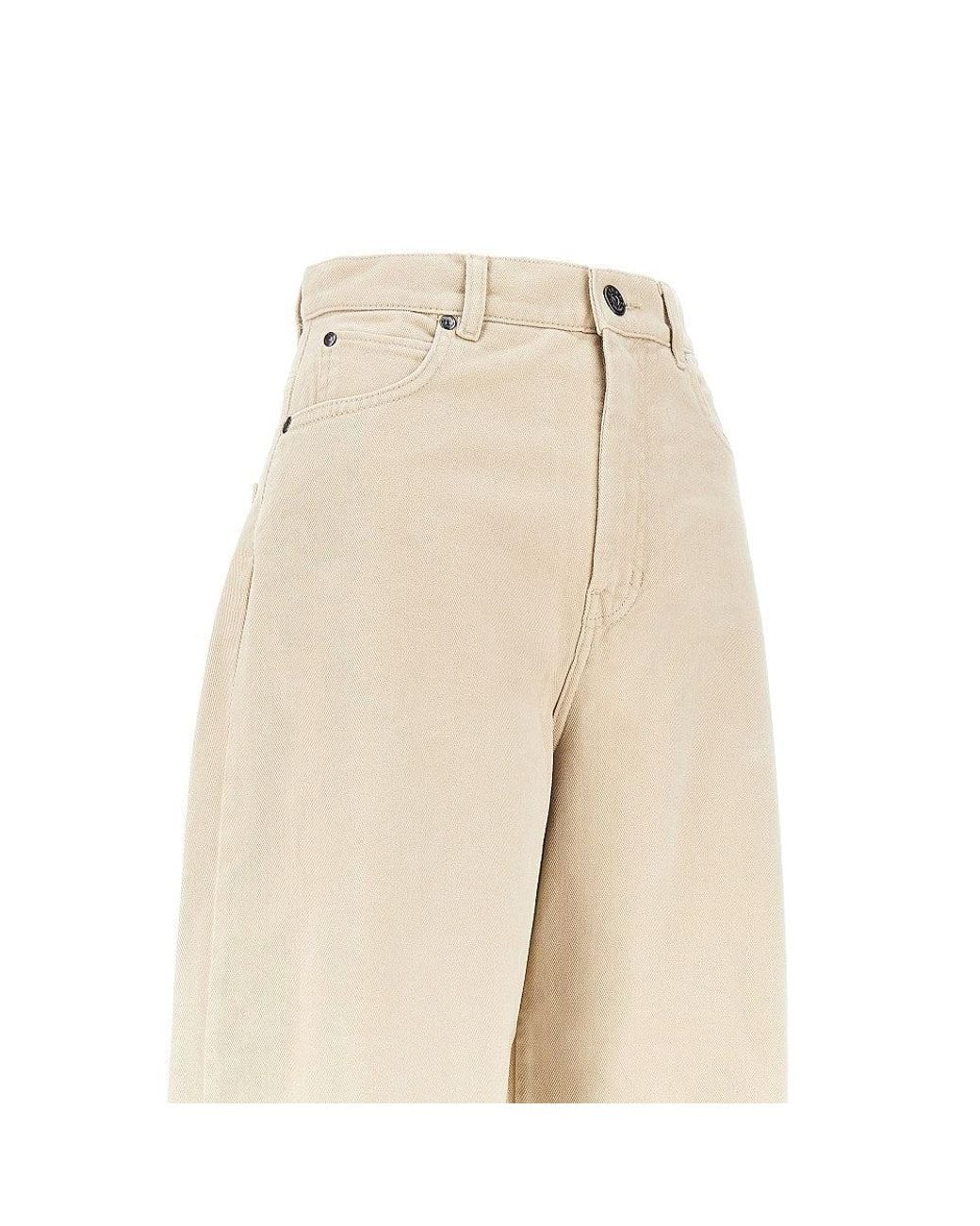 Weekend by Maxmara Natural Barrel Leg Drill Pants