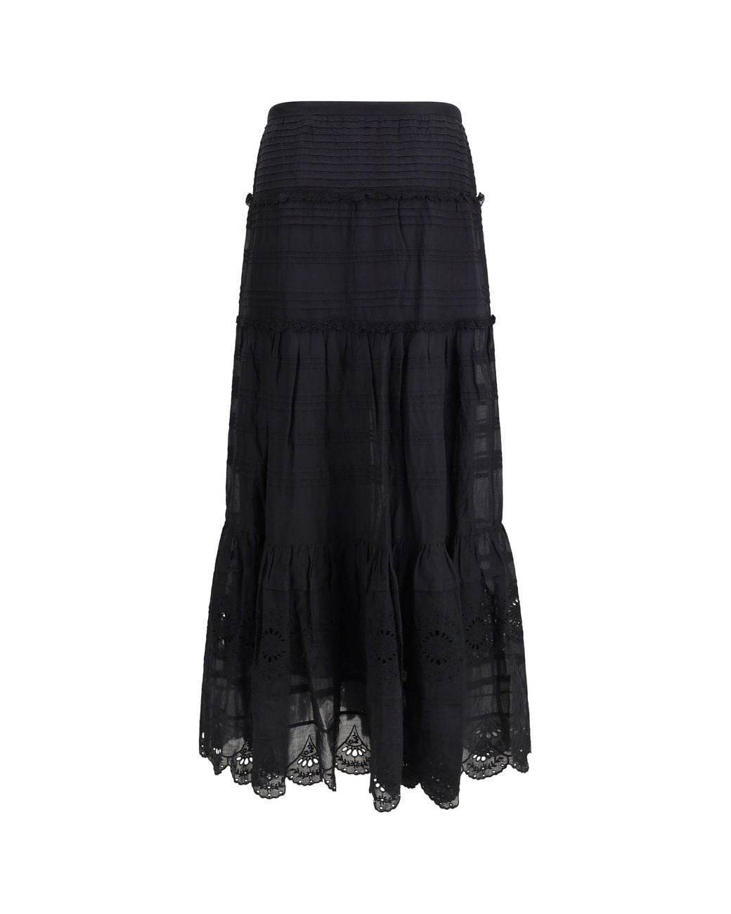 Isabel Marant Black Marant Etoile Paoline Long Cotton Skirt