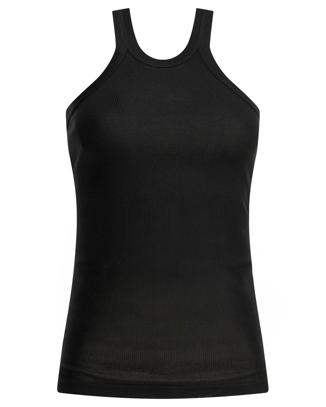 Max Mara Black Cotton And Silk Tank Top