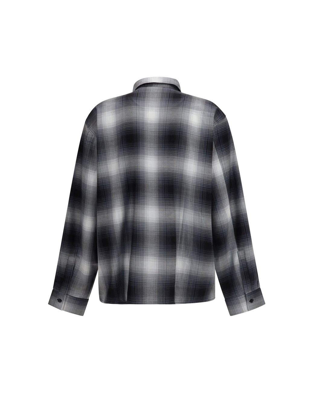 Amiri Gray Oversized Flannel Shirt for men
