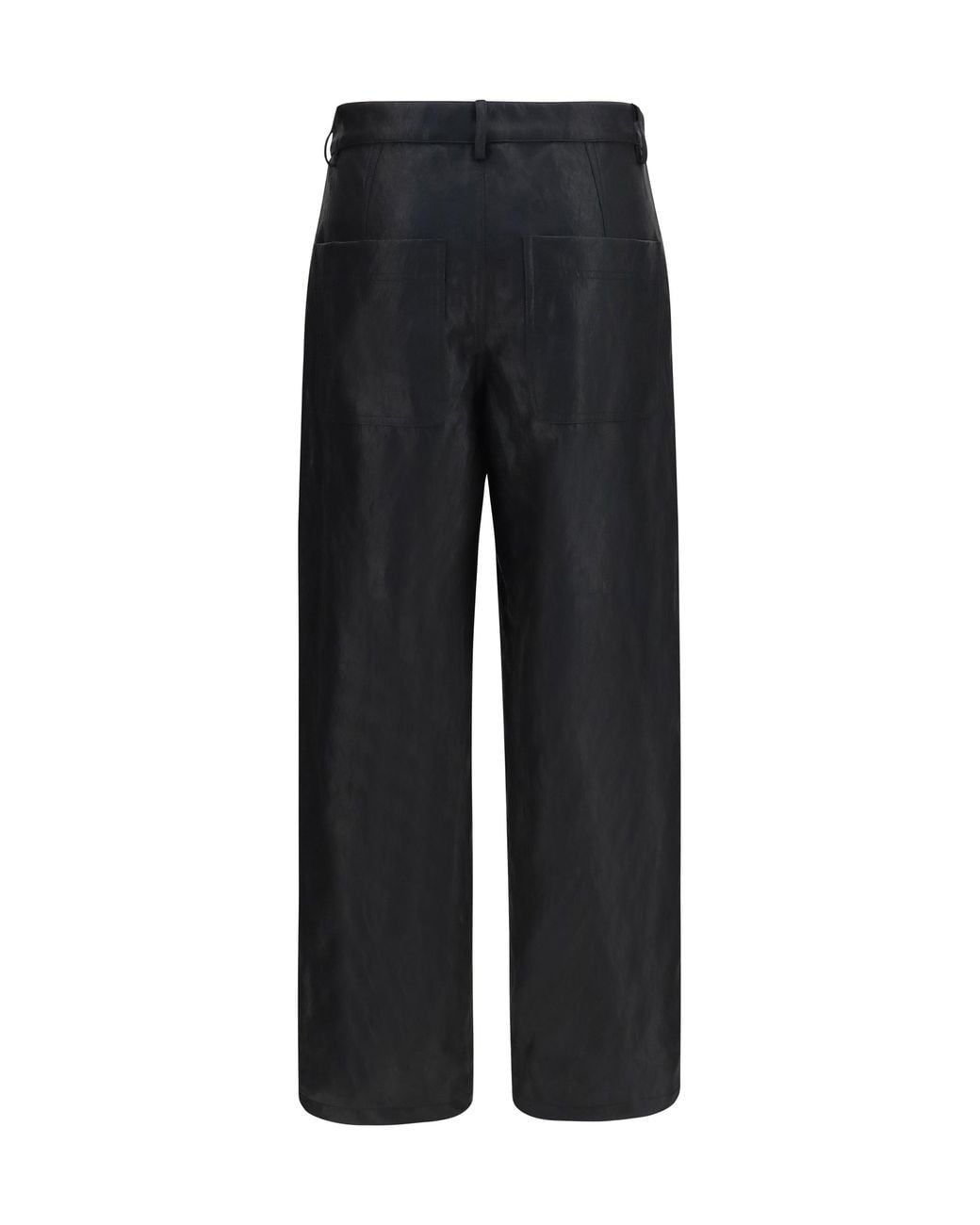 Kristina Ti Black Faux Leather Pants Vintage Effect