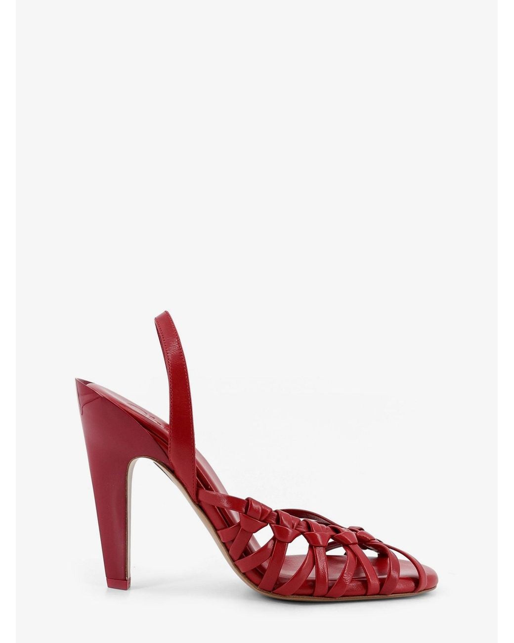 Chloé Red Estra Leather Sandals