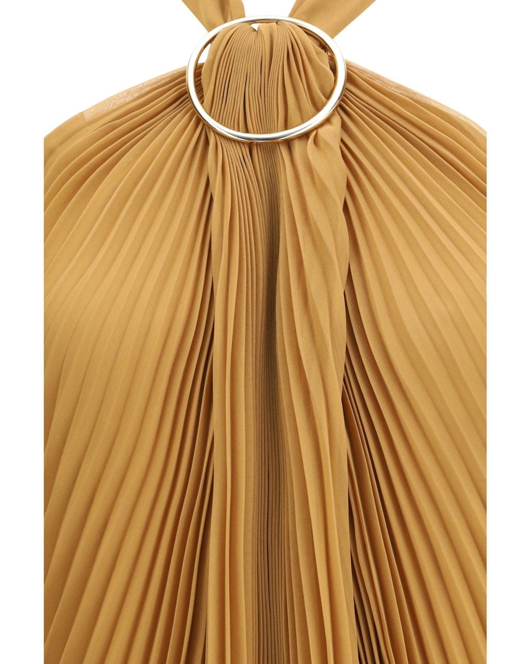 Max Mara Natural Top Plissé Chiffon