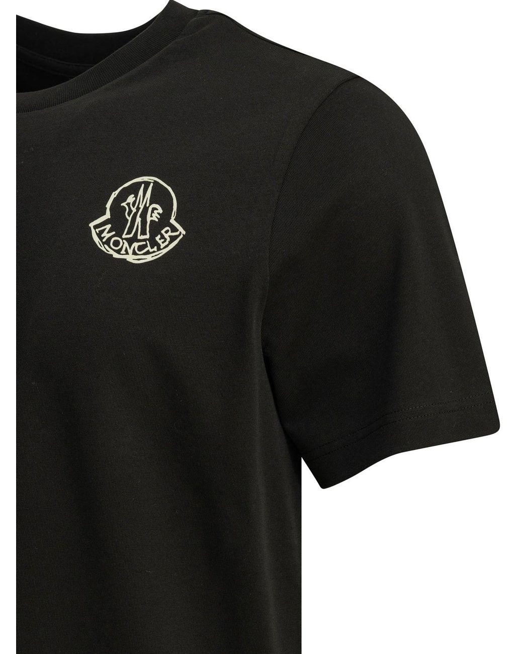 Moncler Black Crewneck T-Shirt for men