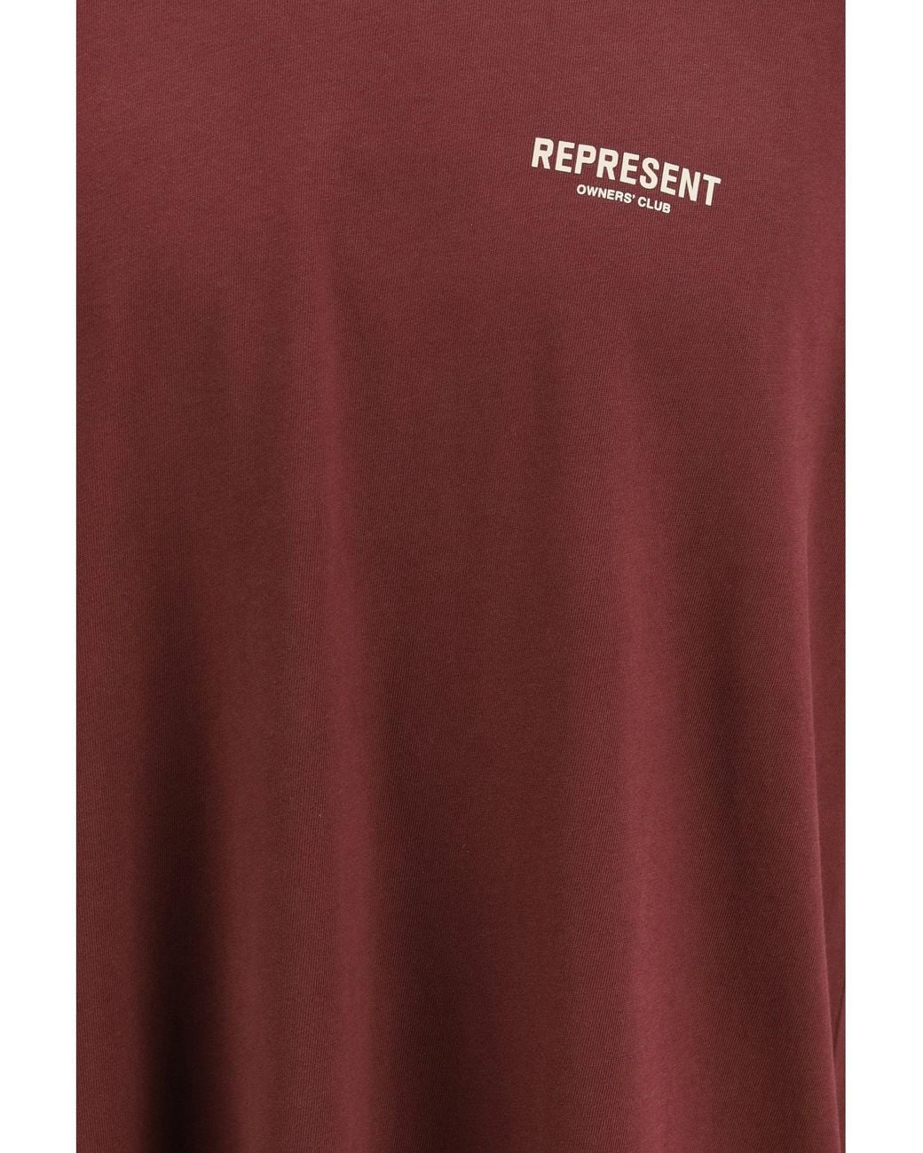 Represent Red Cotton T-Shirt Bordeaux for men