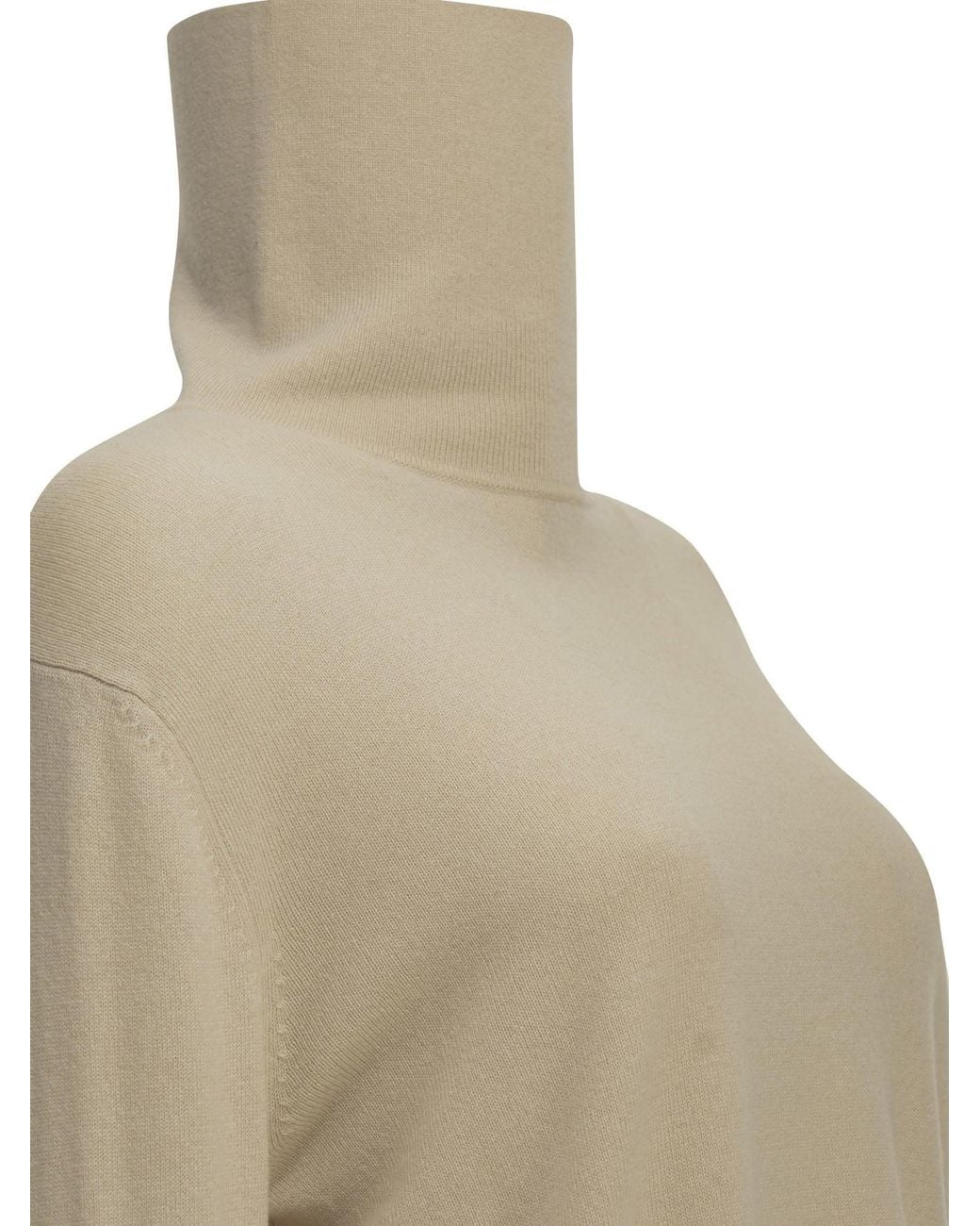 Max Mara Natural Wool And Cashmere Turtleneck Sweater