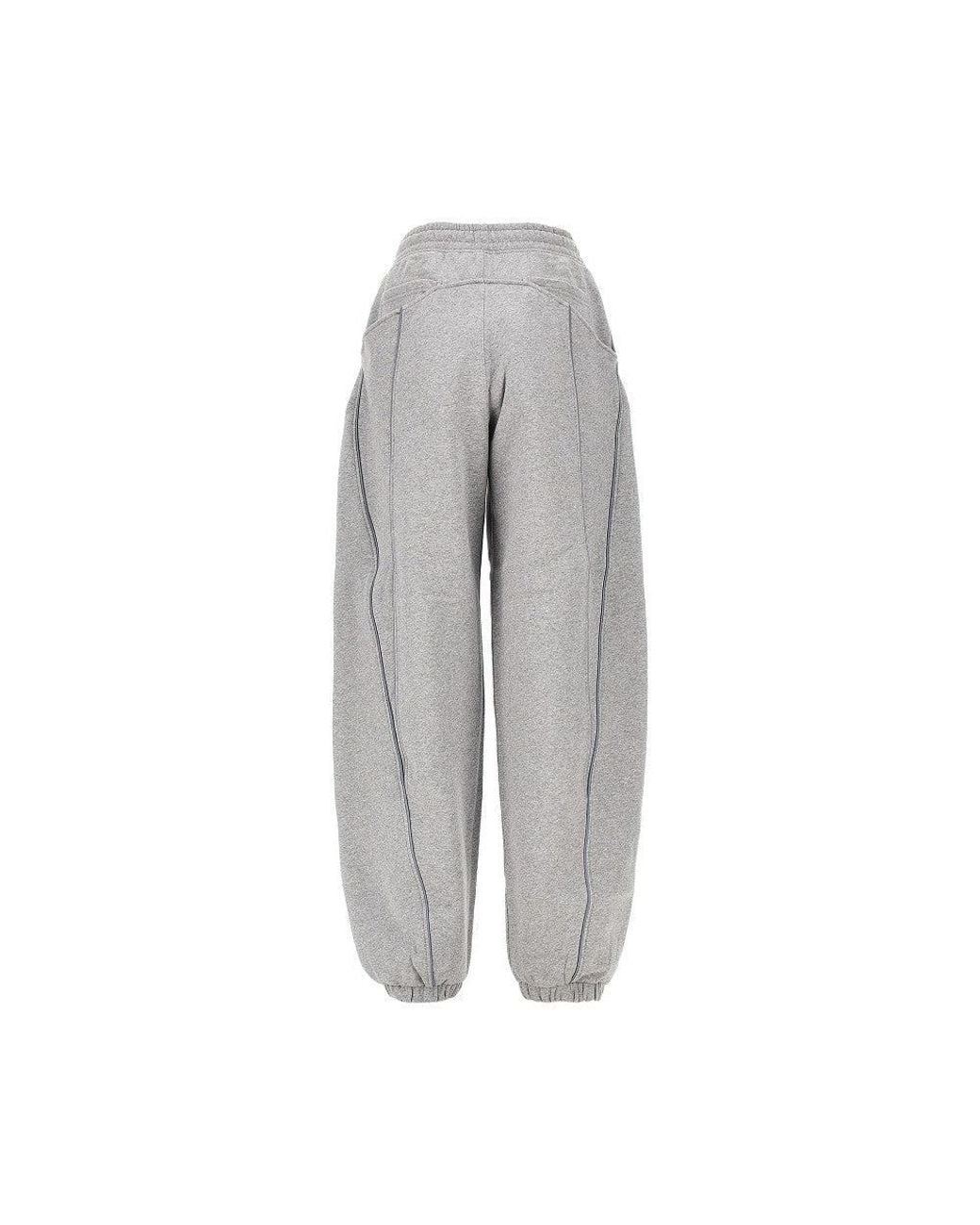 The Attico Gray Mélange Cotton Jogging Pants