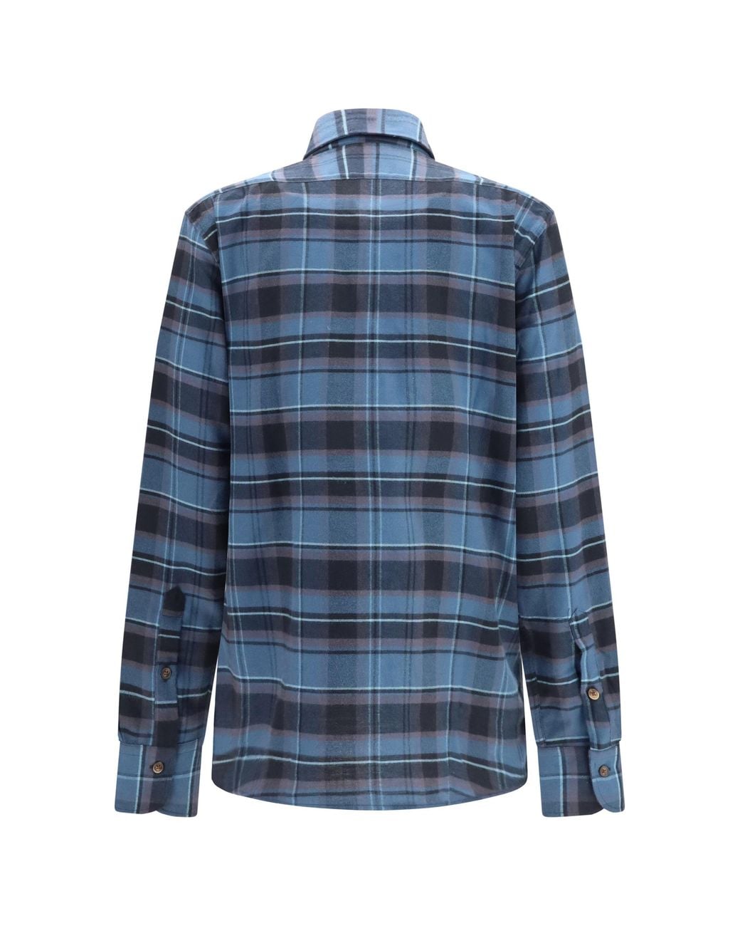Deperlu Blue Raymond Checked Shirt for men