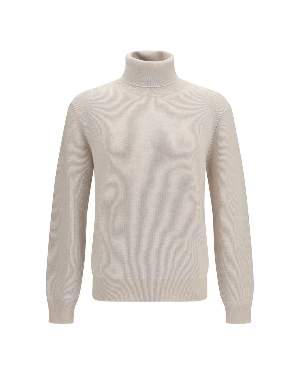 Brioni White Wool And Cashmere Turtleneck Sweater for men