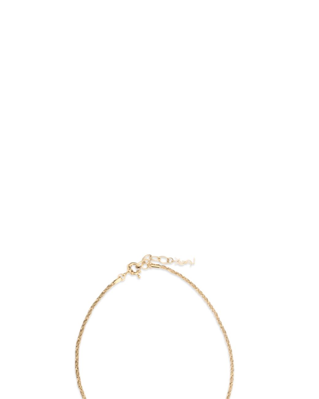 Saint Laurent White Metal Chain Necklace