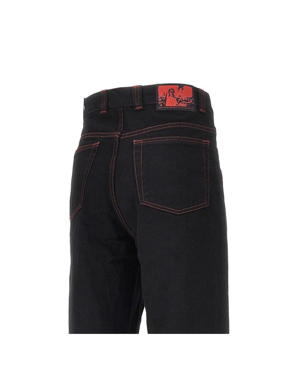 POLAR SKATE Black '93' Oversized Fit Jeans for men