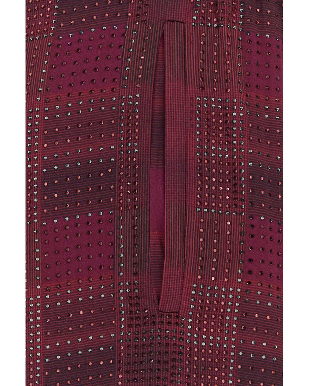 Ermanno Scervino Purple Check Satin Pants